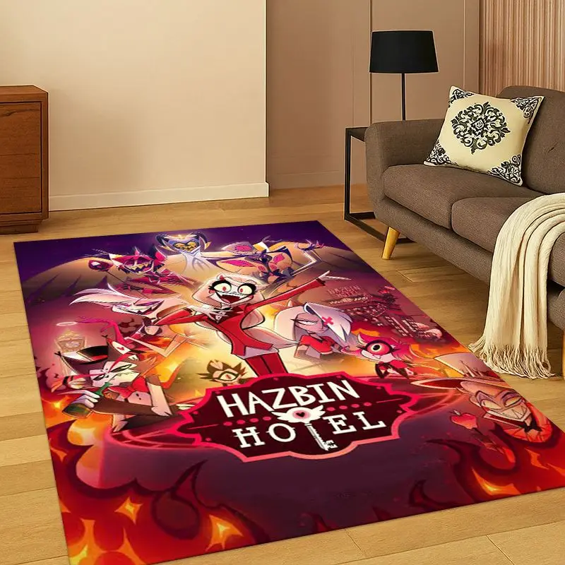 Cute H-Hazbin Hotel Charlie Cartoon Living Room Non-Slip Area Rug Soft Carpet for Bedroom  Playroom Sofa,Home Decor Doormat
