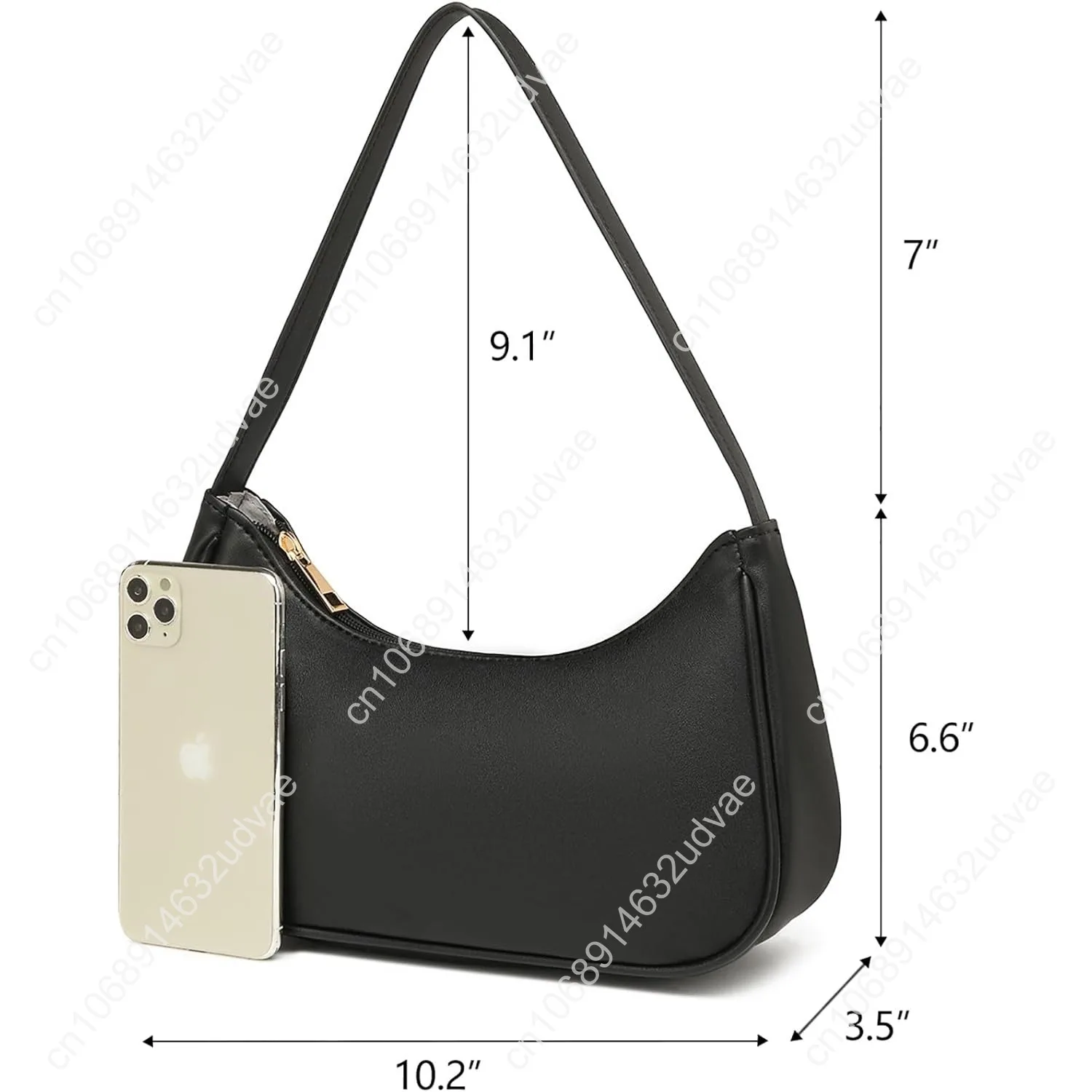 Afashor Shoulder Bags for Women Vegan Leather Hobo Sling Tote Handbag Retro Clutch Purse with Zipper Closure