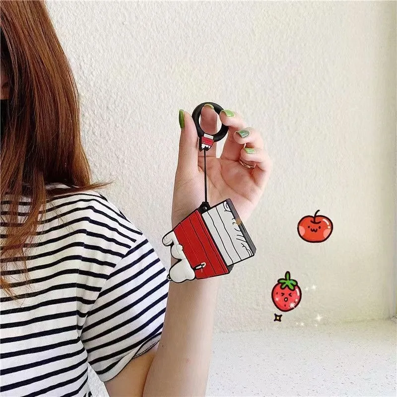 Snoopy pour Airpods 1 2 Pro 3 Bluetooth écouteur housse de protection personnage d'anime Silicone antichoc Bluetooth écouteur couverture