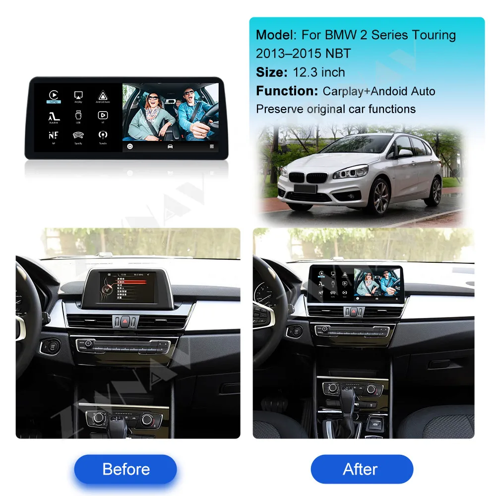 Keep iDrive For BMW 2 Series Touring 2013-2015 NBT Linux Car Stereo 12.9