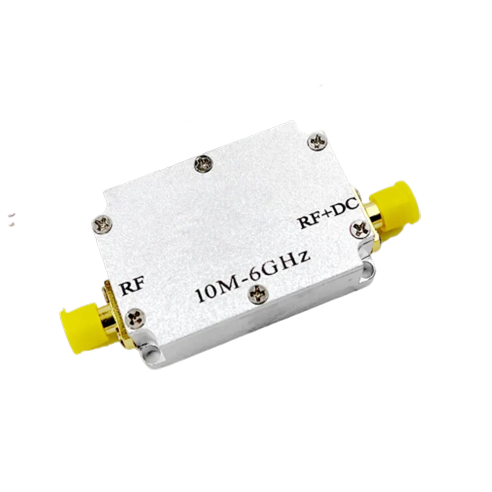 

RF DC Blocker Bias Coaxial Feed Bias Tee 10MHz-6GHz Low Lnsertion Loss Module Sensor