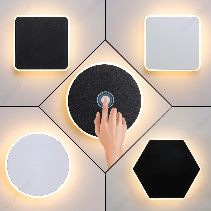 

New European Simple LED Touch Wall Lamp Hotel Bar Corridor Stairs Living Room Bedroom Bedside Atmosphere Lighting Lamps