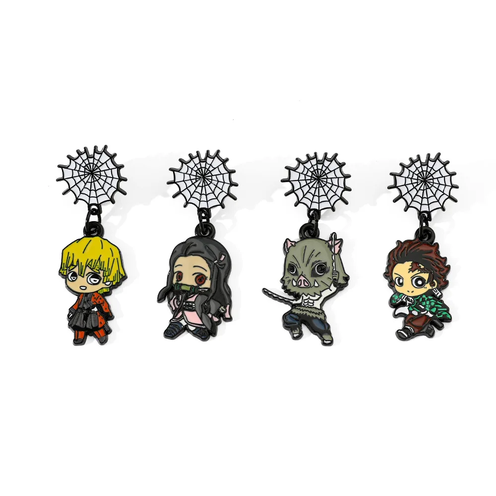 

Japan Manga Demon Slayer Enamel Pins Kimetsu No Yaiba Anime Figure Agatsuma Zenitsu Kamado Nezuko Brooch Lapel Pin Jewelry
