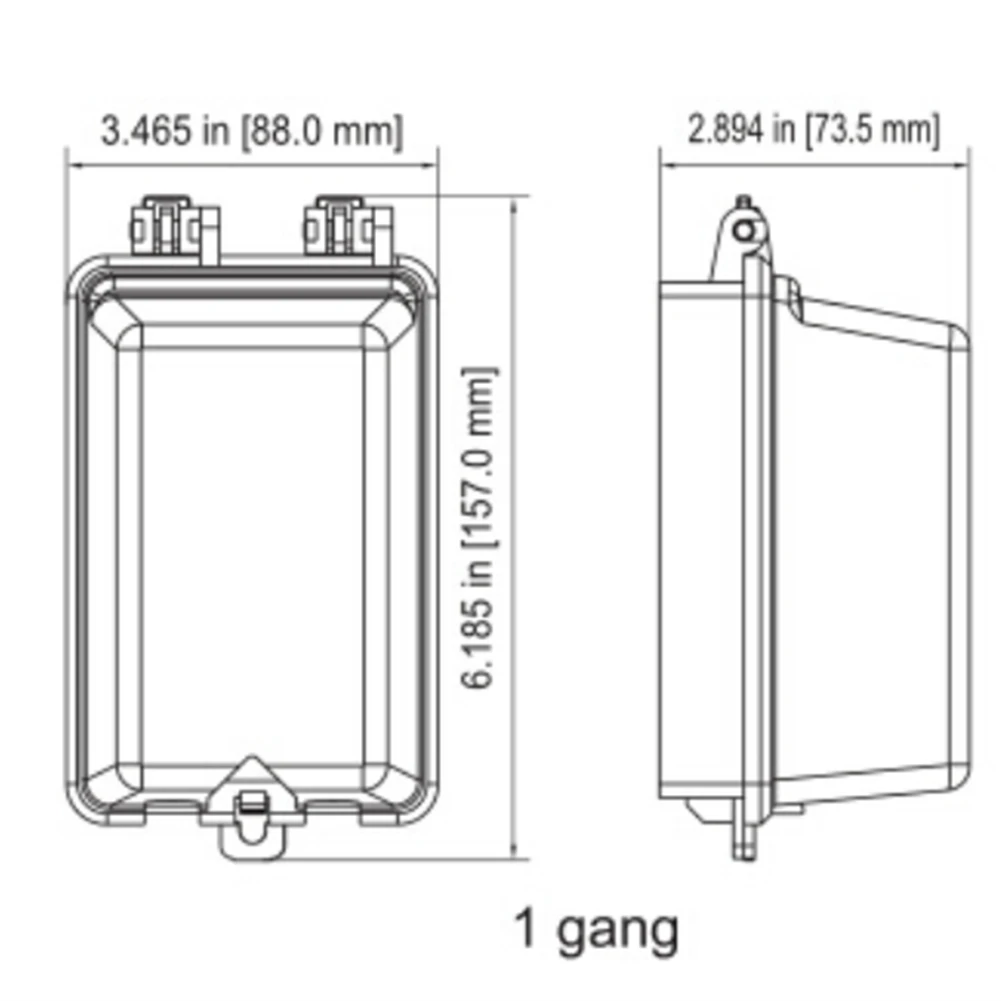 DT39 for Weatherproof Outdoor Outlet Cover - Single Gang GFCI Receptacle Enclosure, Transparent for Splash Box for Electrical