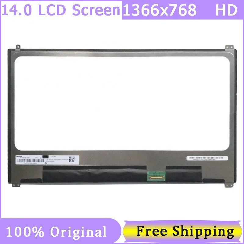 14 Inch LCD 30 Pin Laptop Screen NT140WHM N42 N140BGE E53 LP140WHU-TPN1 For Latitude 7480 7490 7468 E7480 1366X768 HD