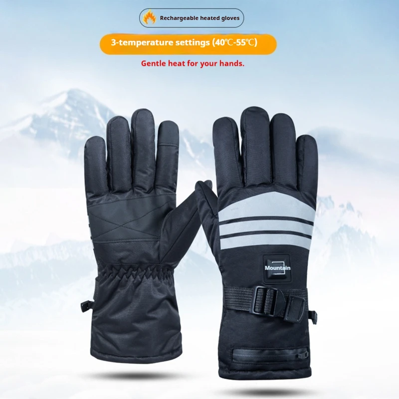 

Electric Heated Motorcycle Riding Gloves Automatic Heating Battery Car Electric Warm Winter Gloves Rechargeable Heat Gloves