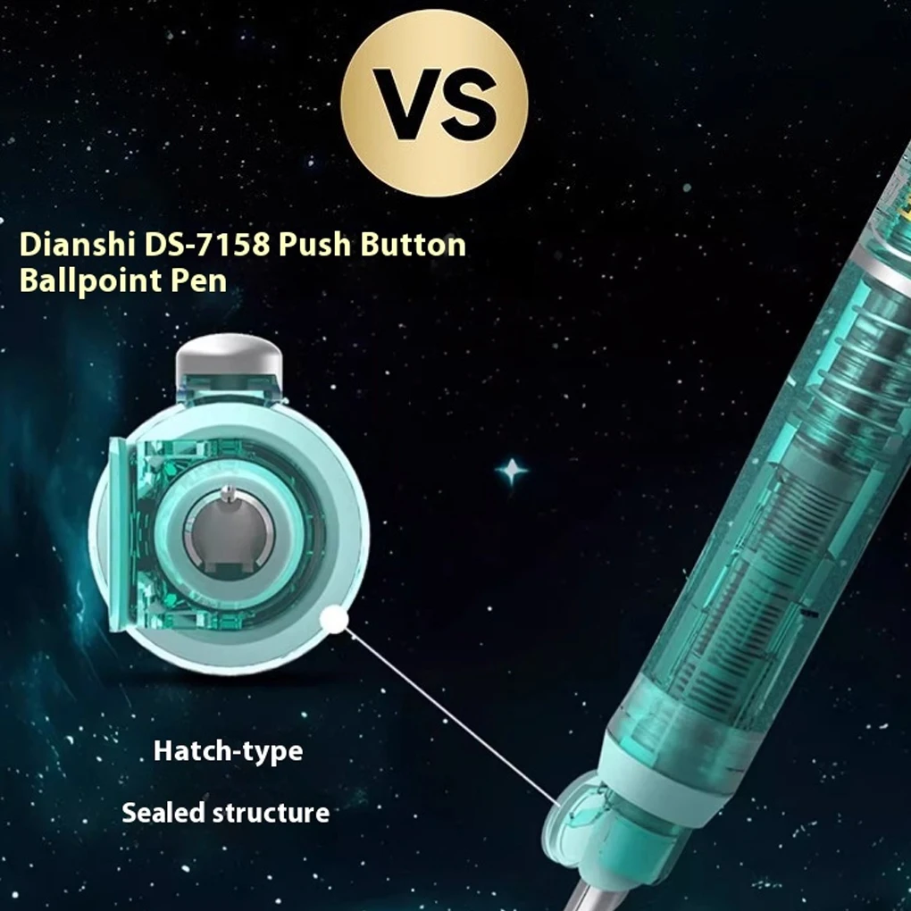 قلم حبر قابل للسحب من النوع الدفع Ds7158 قلم تجريبي مع تقنية المقصورة الصغيرة ممارسة الكتابة بدون حبر #5