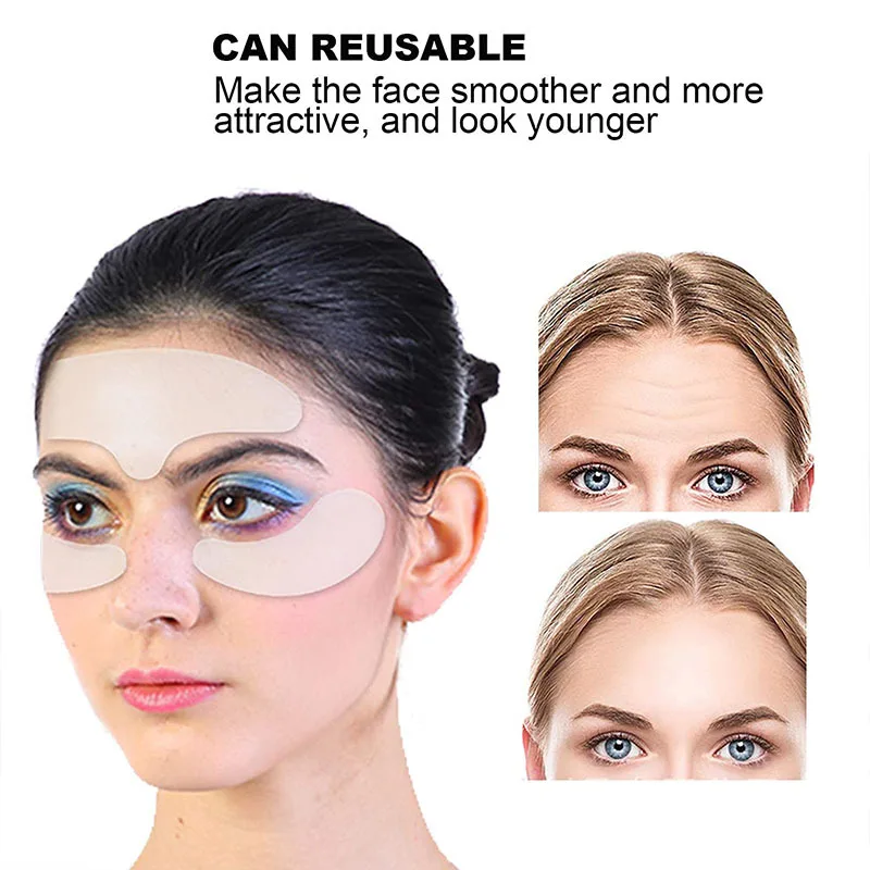 Wiederverwendbares Anti-Falten-Stirn-Patch, Silikon-Silikon-Patch, weich, bequem, leicht zu tragen, Gesichtspflege, Augenmaske, Hautpflege-Tools