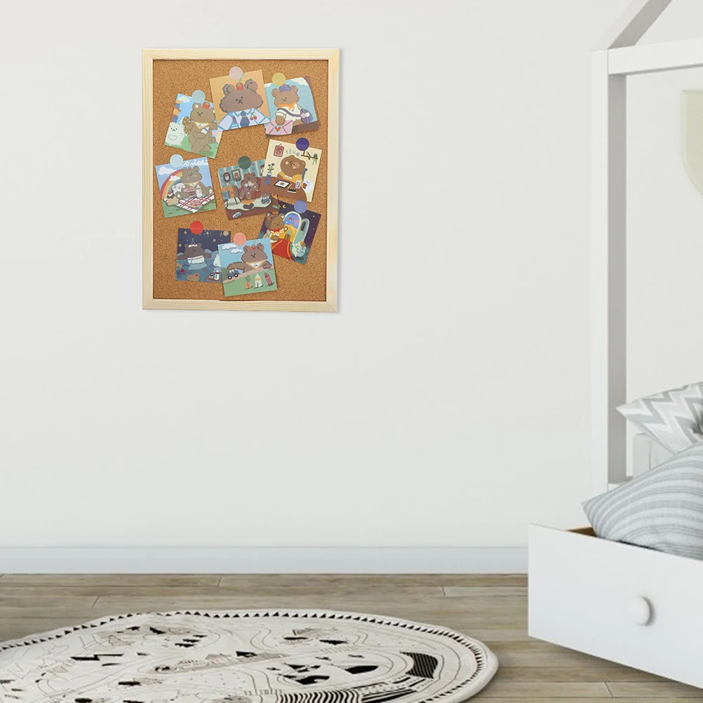 1Set Display Bulletin Board Corkboard for Classroom Office Photo Calendar Memo Pin Board Exquisite Craftsmanship Wall Protection