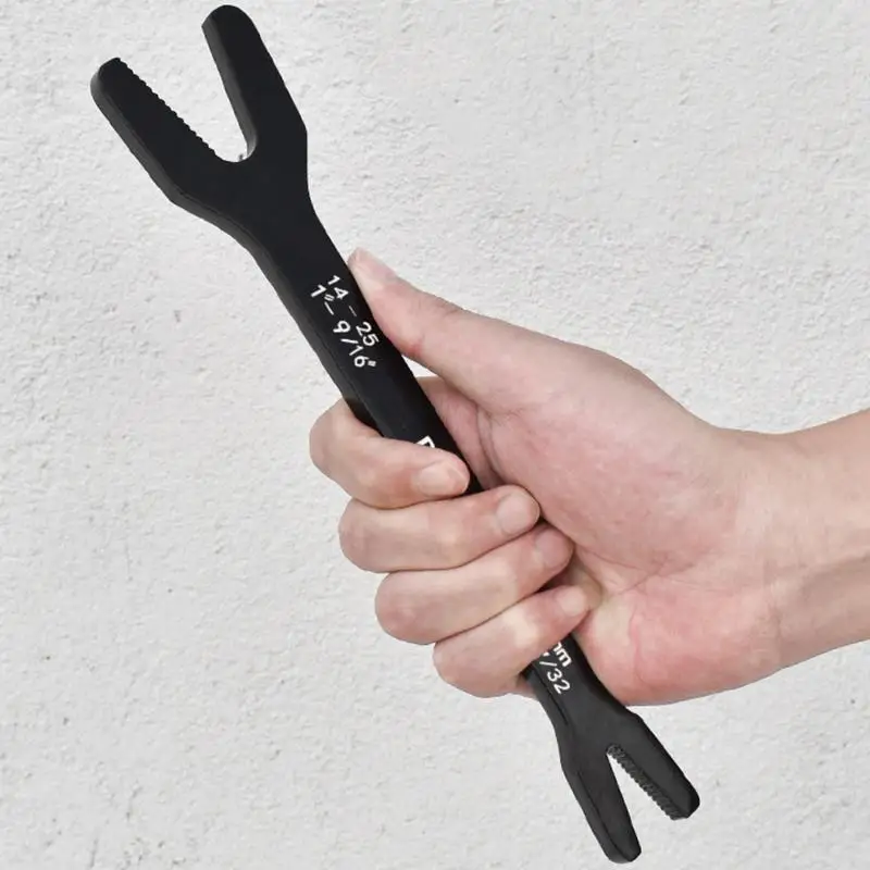 Double Head Wrench Metal Double Ended Wrenches Rustproof V-Shape Repair Tools Black Wrench For Home Improvement