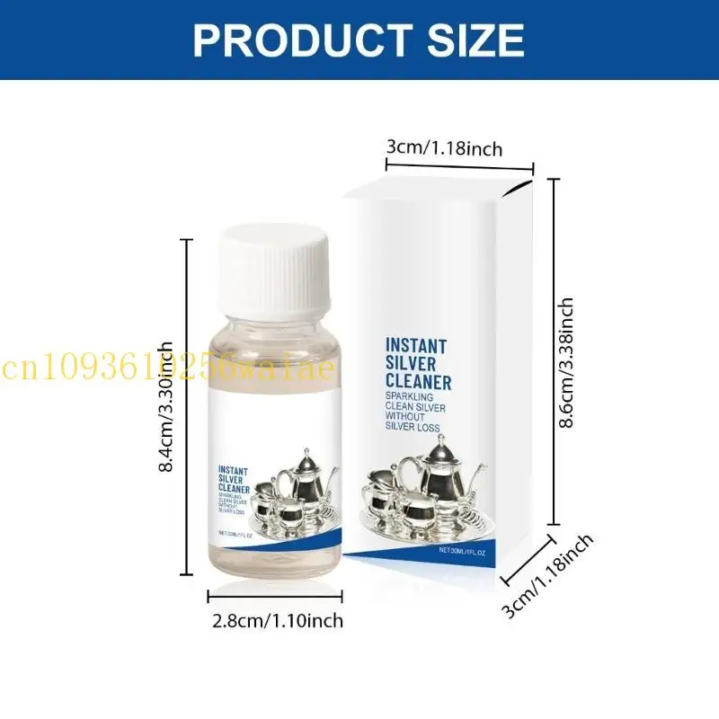 652F Silver Restoration Fluid يعمل على زخارف عملة المجوهرات