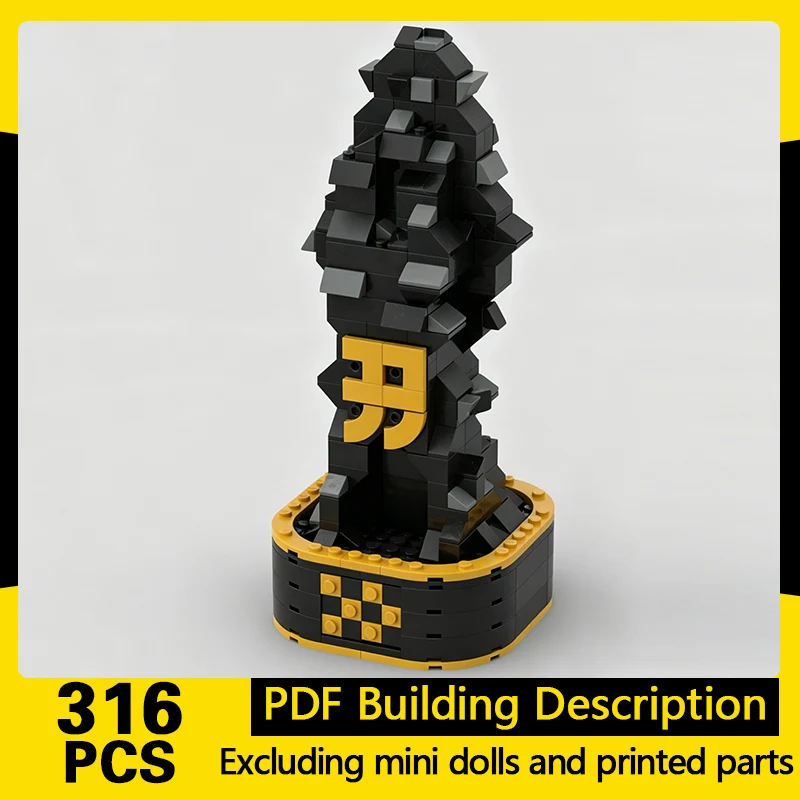 

Popular Game Model MOC Building Bricks Black Huge Rock Diorama Modular Technology Gifts Holiday Assemble Children Toys Suit