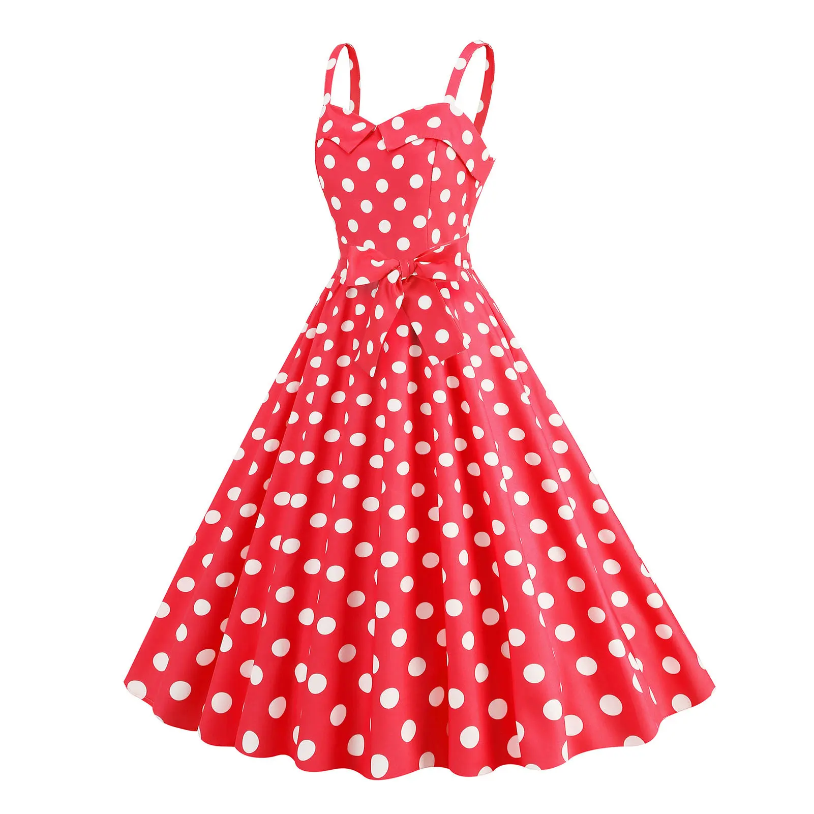Vrouwen Vintage Roze Geruite Jurk Retro Rockabilly Band Bretels Cocktail Party 1950s 40s Swing Jurk Zomerjurken