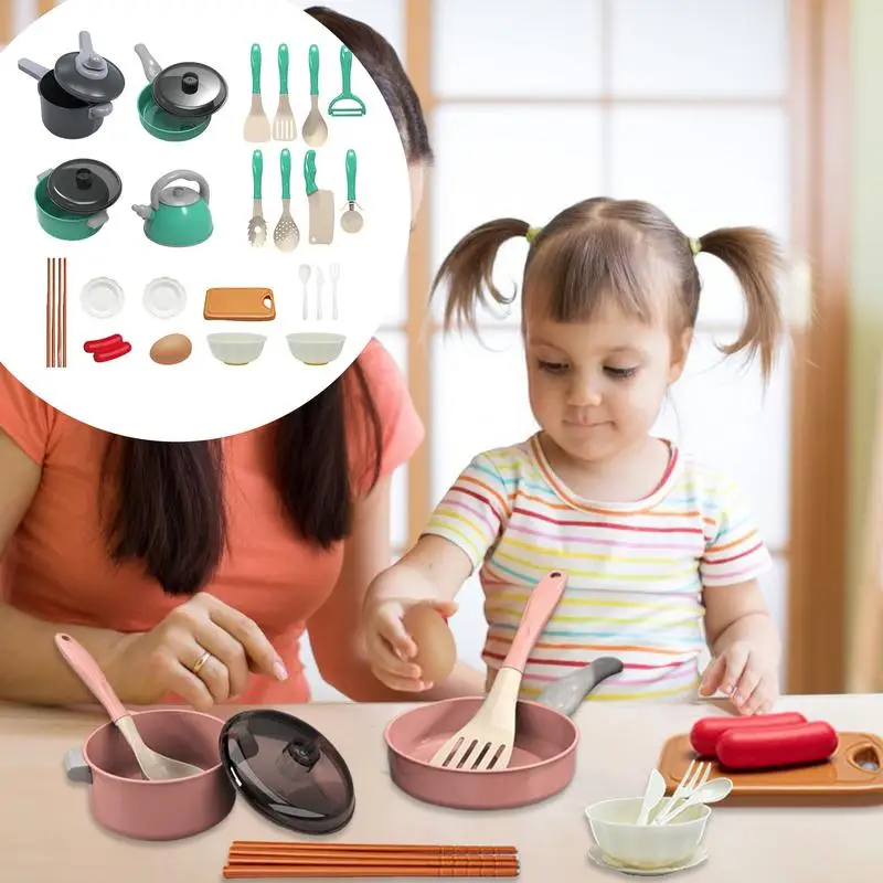 I bambini giocano a giocattoli da cucina Set 28X utensili pentole giocattoli utensili educativi pentole giocattoli divertenti pentole finte apparecchio per bambini