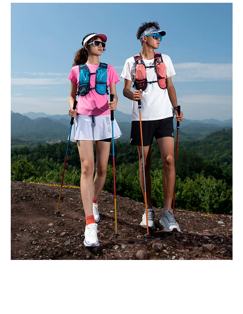 2pcs AONIJIE New Folding Outdoor Quick Lock Hiking Pole Walking Stick 105cm 115cm Trekking Pole For Height 155cm to 175cm