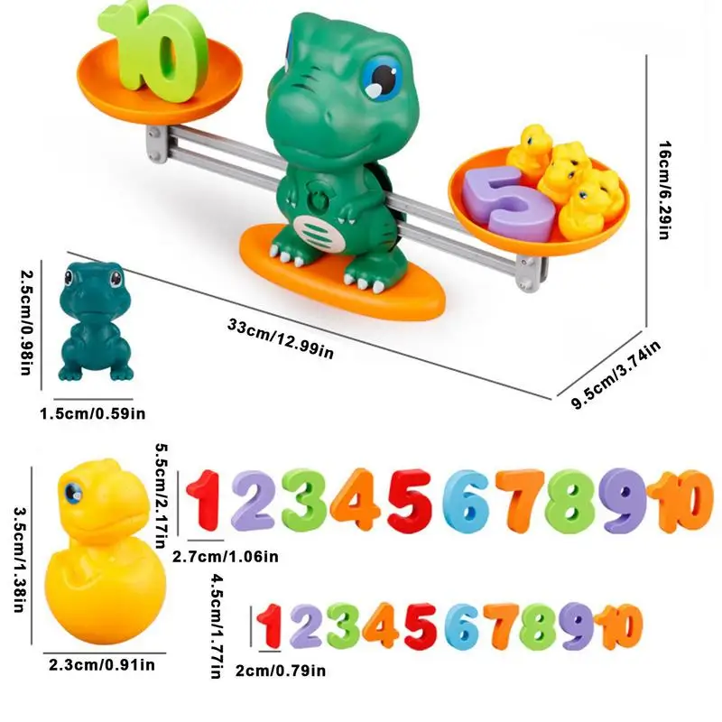 Balans Wiskunde Spel Educatief Speelgoed Dinosaurus Wiskunde Tellen Matching Letter Game Leren Materiaal Tellen Educatief Speelgoed