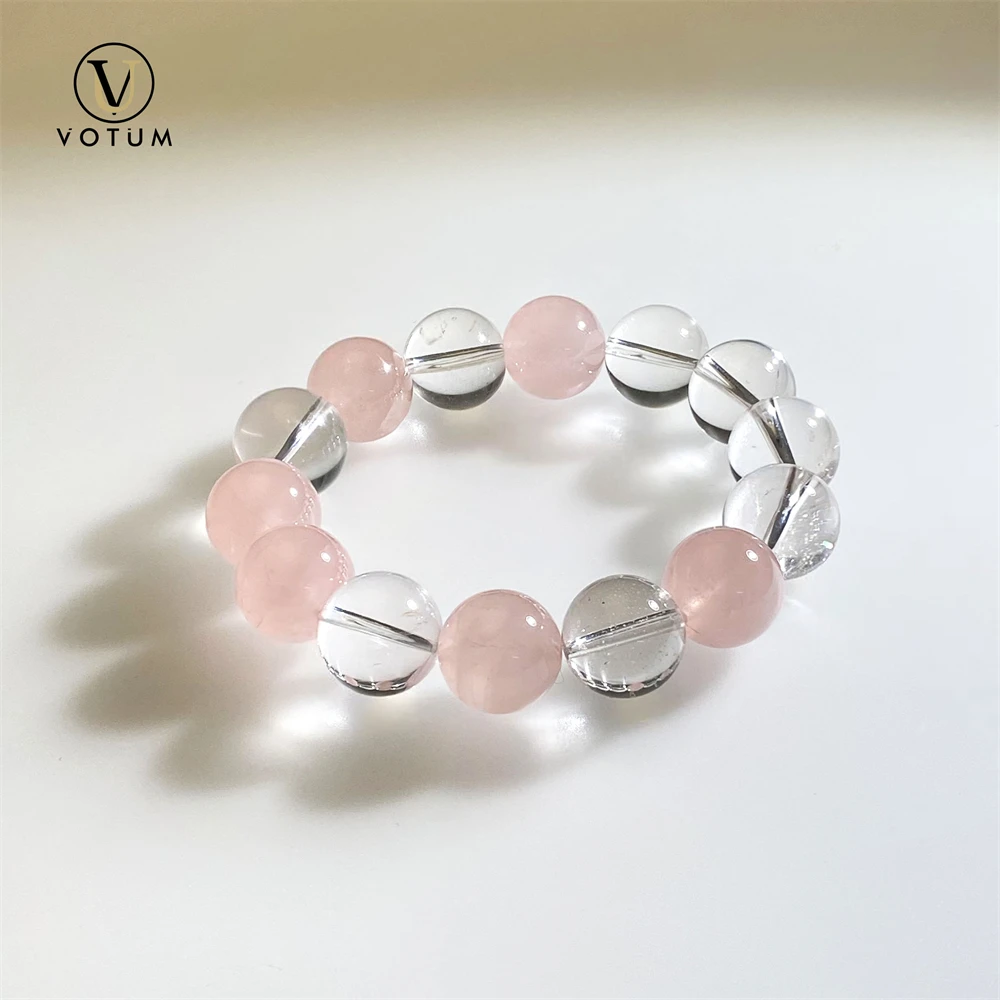 votum-natural-rose-quartz-white-crystal-bracelet-for-women-lady-clear-quartz-birthstone-gift-for-girl-beads-stone-jewelry
