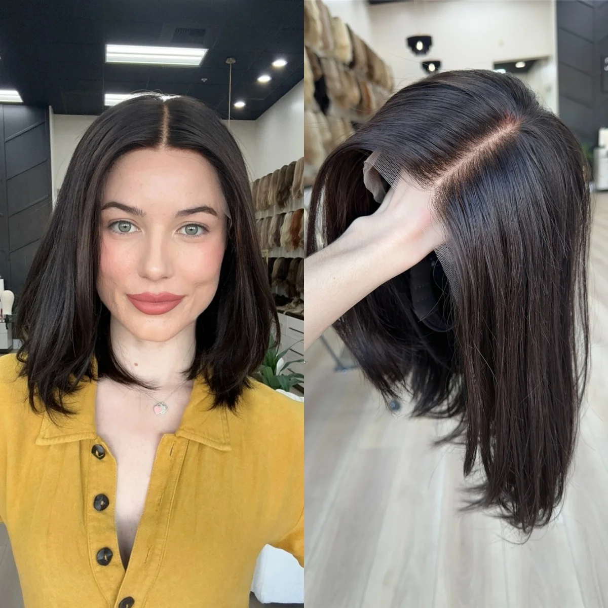 

Новый натуральный черный синтетический парик с свободной частицей, прямой, короткий, мягкий, термостойкий, из волокна, подарок для нее