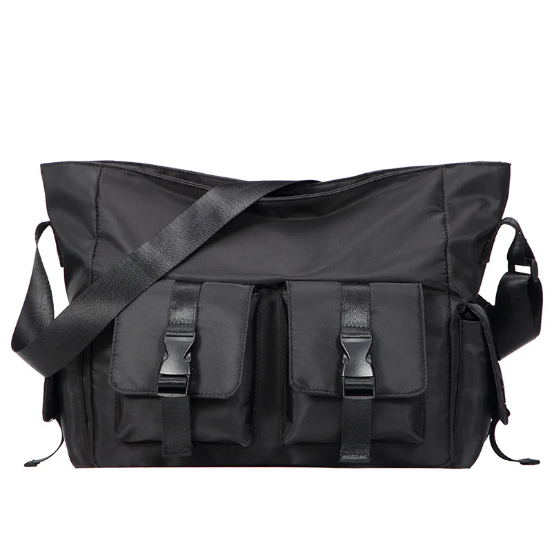 Casual Large Capacity Waterproof Messenger Shoulder Bag Men Crossbody School Bag for Teenage Outdoor Man Black Big Travel Bags