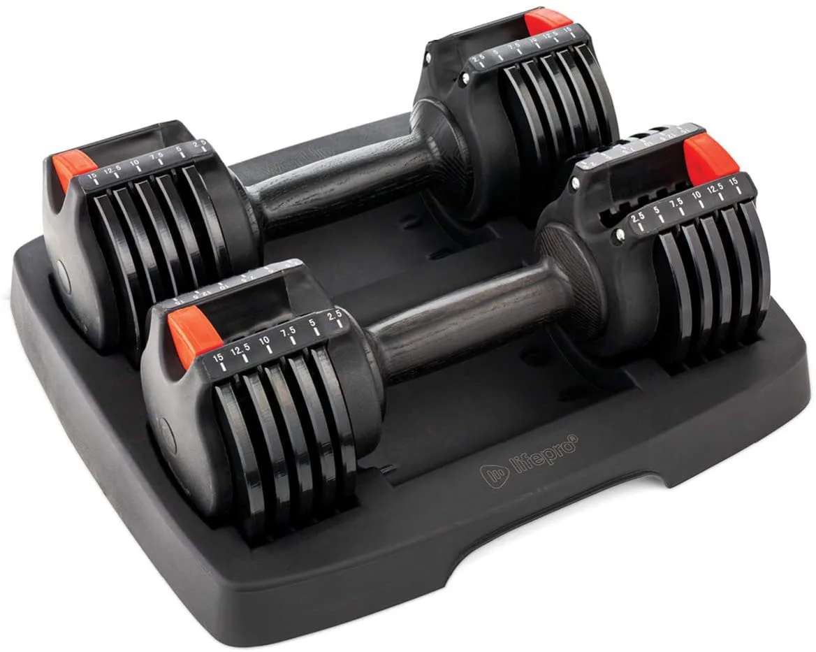 

Adjustable Weight Dumbbell Set Home Gym Weight Lifting Bodybuilding Exercise Equipment