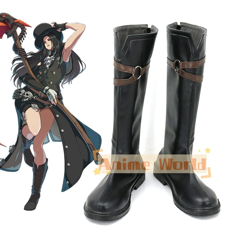 Guilty Gear-Botas de Cosplay hechas a medida para Halloween, zapatos de combate, zapatos de prueba, Carnaval