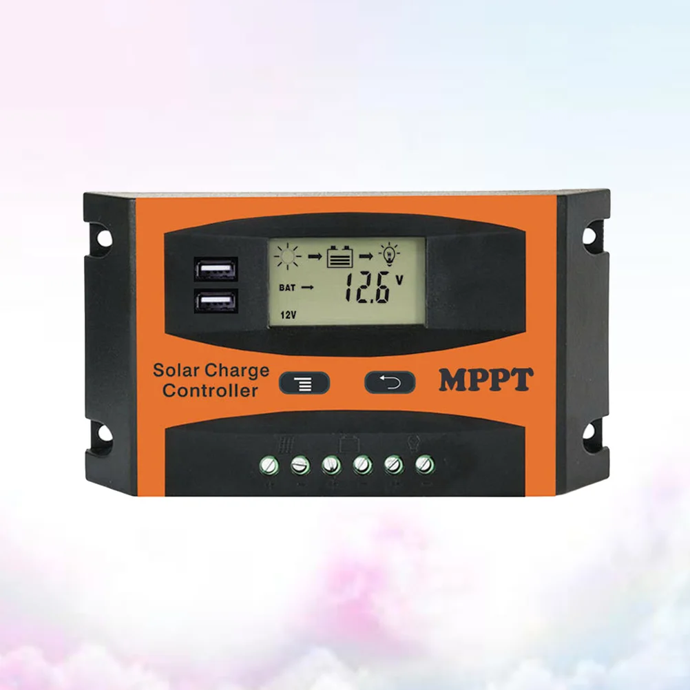 60a Mppt الشمسية جهاز التحكم في الشحن السيارات المزدوج USB LCD لوحة طاقة شمسية منظم الزائد الزائد ماس كهربائى عكس