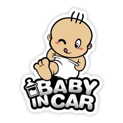 Car sticker self-adhesive flower boy baby car decoration bumper rear window waterproof and sunscreen PVC15CM