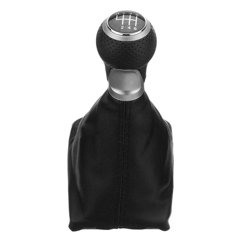 

6 Speed Car Gear Shift Knob Gaiter Boot Cover PU Leather Manual Lever Shifter for Audi A5 8T Q5 8R S-Line 2007-2015