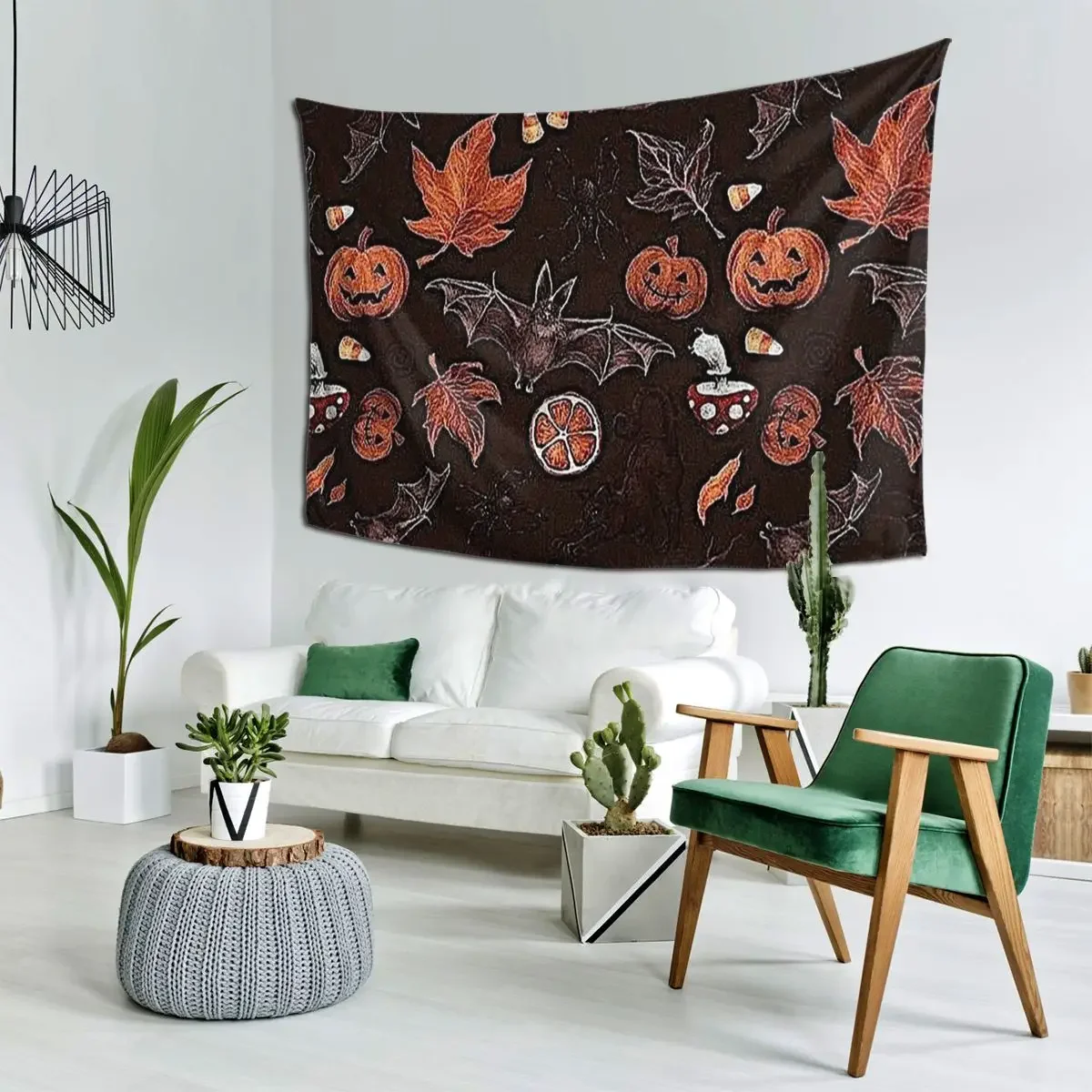 Halloween P Tapestry Art Wall Hanging Aesthetic Home Decor Tapestries for Living Room Bedroom Dorm Room