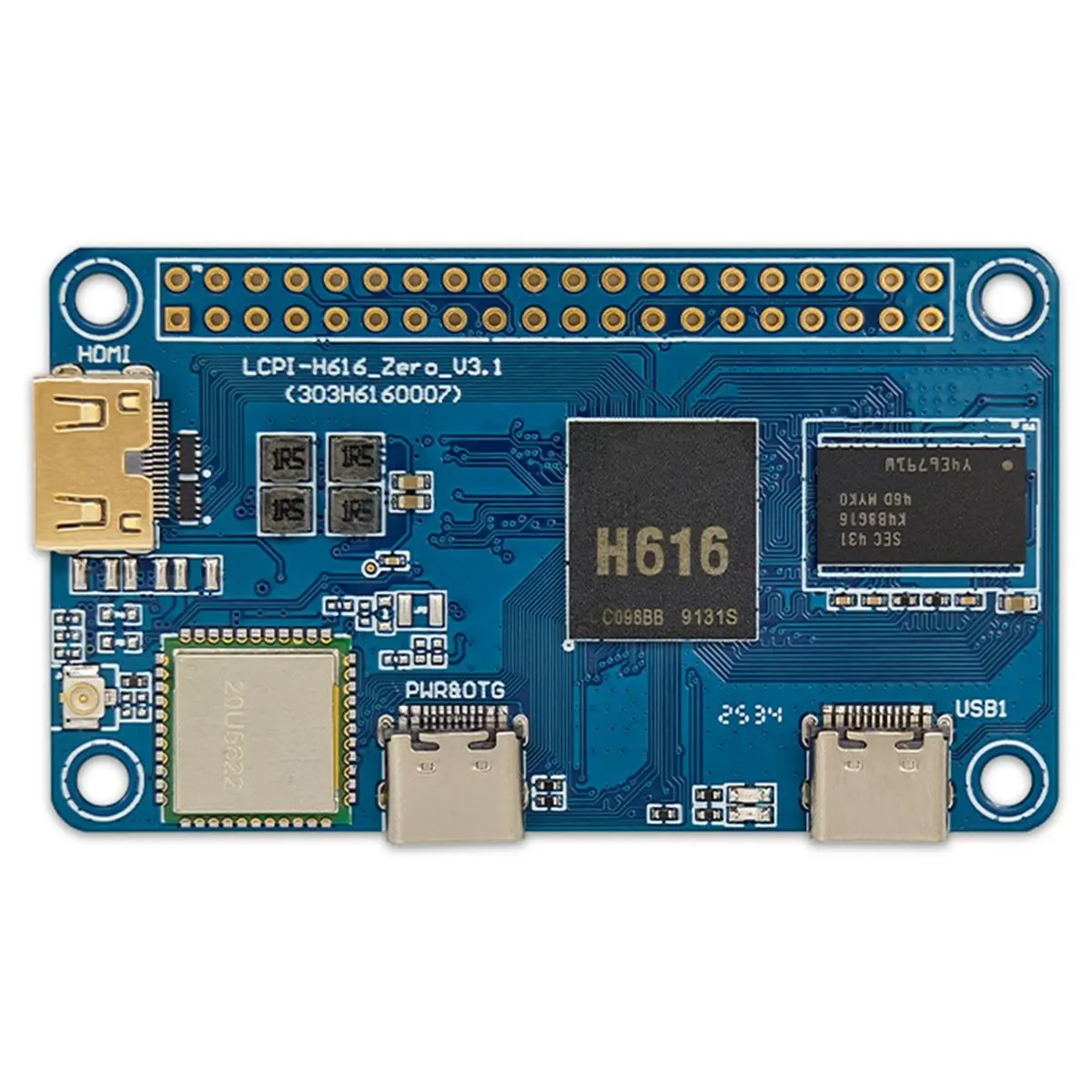 A26Z For Allwinner H616 ZERO Development Board 512M ARM Motherboard Supports 4K/60fps TV Box Module for OTT