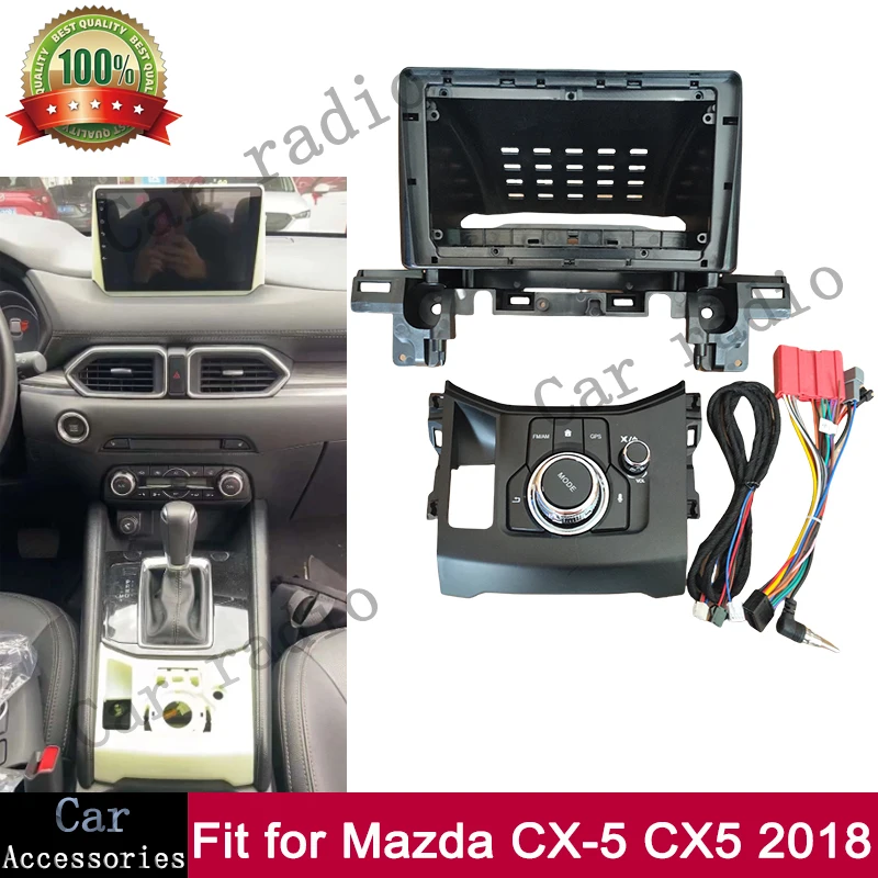 For Mazda CX-5 CX5 2018 with Mouse 9 Inch Car Radio Android Stereo Frame Player Head Unit Fascia Panel Dash Board Cover Casing
