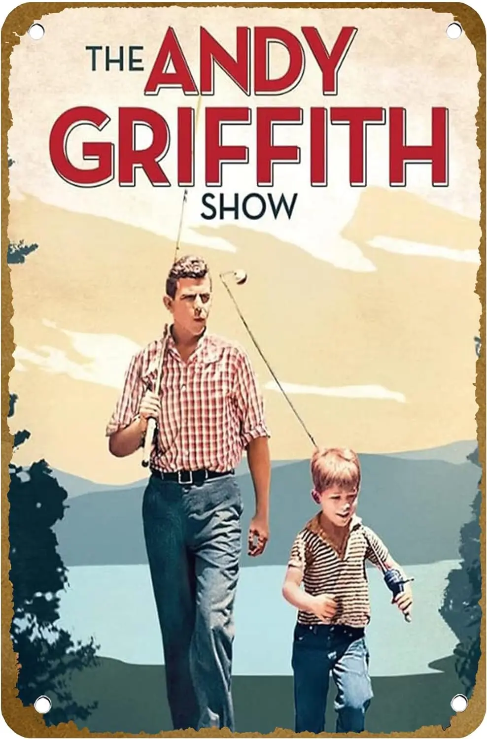 The Andy Griffith Show: Poster Vintage Metal Tin sign Logo Family Club Bar Cafe Bedroom Art Wall Decoration Gift 8x12 inches