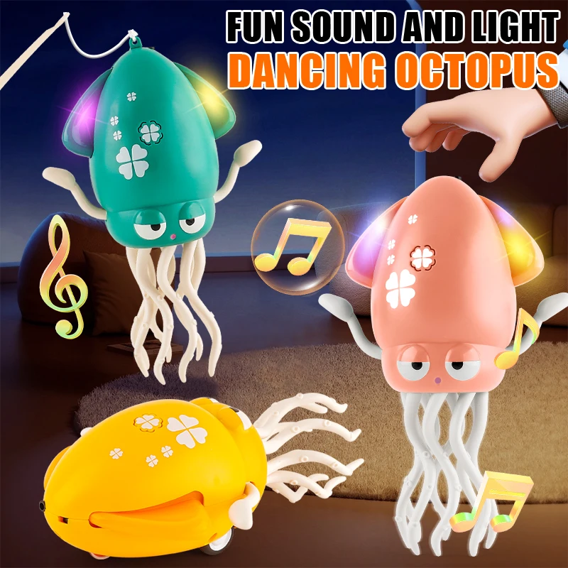 

Волшебный танцующий осьминог, детская игрушка, электрическая танцевальная кальмар, медуза, автоматический датчик, новинка, игрушка