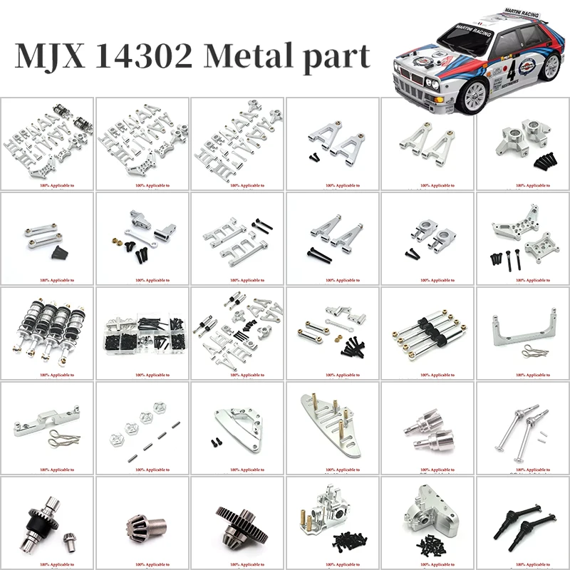 Upgrade Metal Parts Such As Screw Boxes, Rear Drive Covers, Gear Covers and Drives Suitable for MJX 14301, 14302 and 14303 Tires