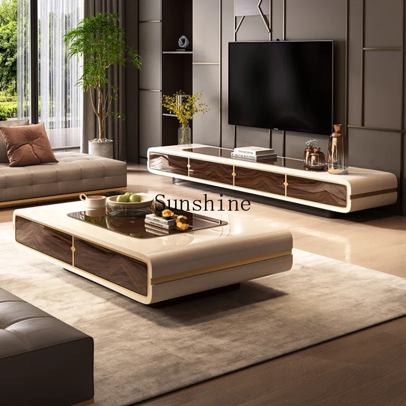 

TV cabinet floor modern coffee table combination integrated household floor cabinet