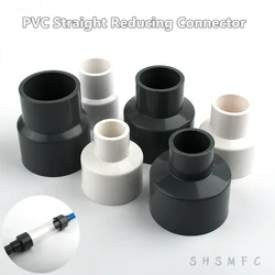 Espessamento PVC Conectores Redutores Retos, Conector De Tubulação De Água, Aquarium Adapte, Irrigação Jardim, 20mm, 25mm, 32mm, 40mm, 50mm, 63mm, 1Pc