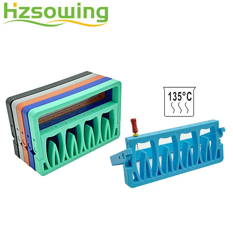 

Root Canal Files Holder Dental Equipments Endo Files Stand Organizers Disinfection Box Sterilization Case 8 Holes