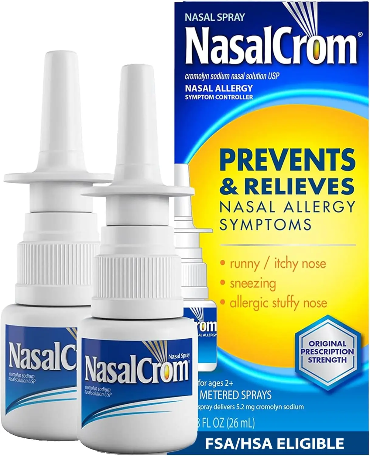 

Allergy Symptom Controller Nasal Spray, 200 Sprays Each, 2 Pack, Non-Drowsy, Steroid-Free
