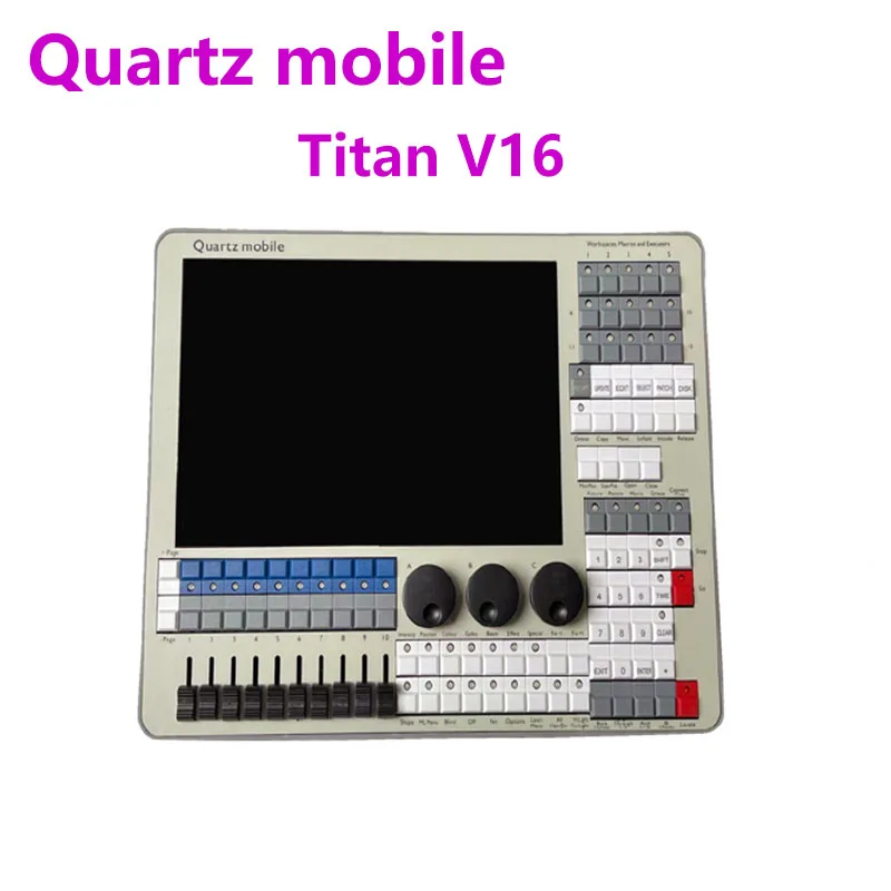 

Mini Quartz Mobile Titan DMX Console, Stage Lighting Controller, dimmer Touch Screen, Wi Fi Connection, Professional,