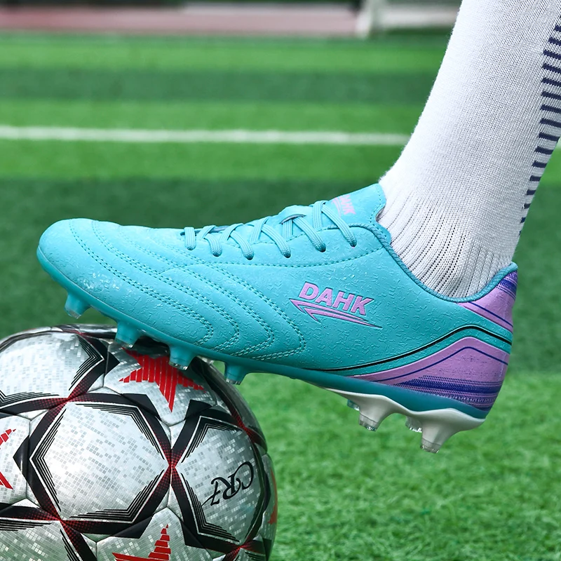 Outdoor Soccer Shoes Men Long Spikes Ankle Training Football Boots Ultralight Professional Match Non-Slip Grass Futsal Unisex