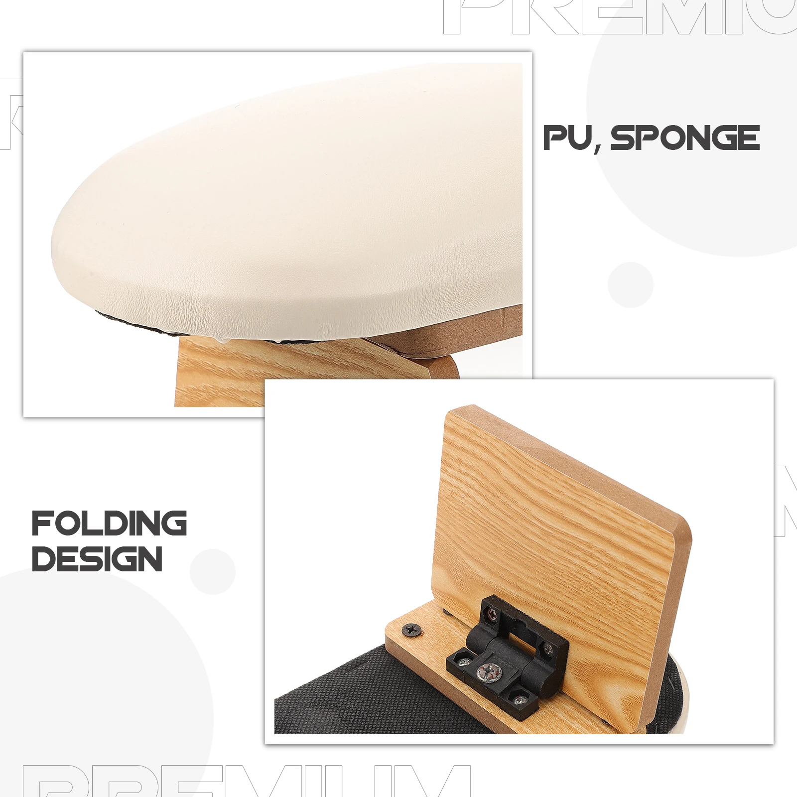 

Folding Hand Nail Hand Rest Stand Adjustable Height Portable Nail Rest Stand for Salon Home Use Soft Armrest