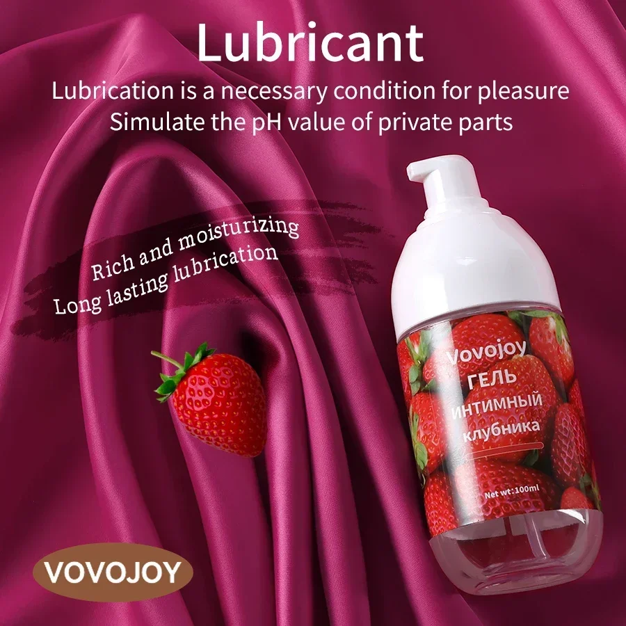 2 Buah Pelumas Seksual Dewasa Tahan Lama Tidak Lengket Licin Pelumas Berbasis Air Mainan Seks Rasa Ceri Stroberi untuk Vagina