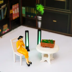 3 pçs simulação modelo de luz do gramado em miniatura diy jardim edifício cena layout lâmpada diorama kits 12 principais vendas minhatura de predio - №12