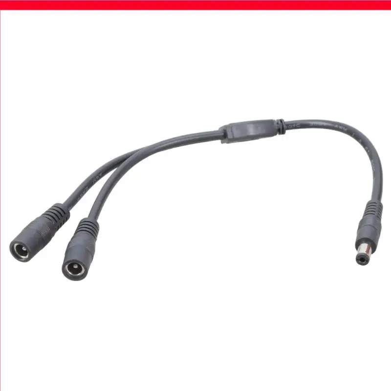 

D46B DC5521 Power Splitter Y Cable for CCTV and LED Security Camera Power Supply Applications Good Electrical Performances