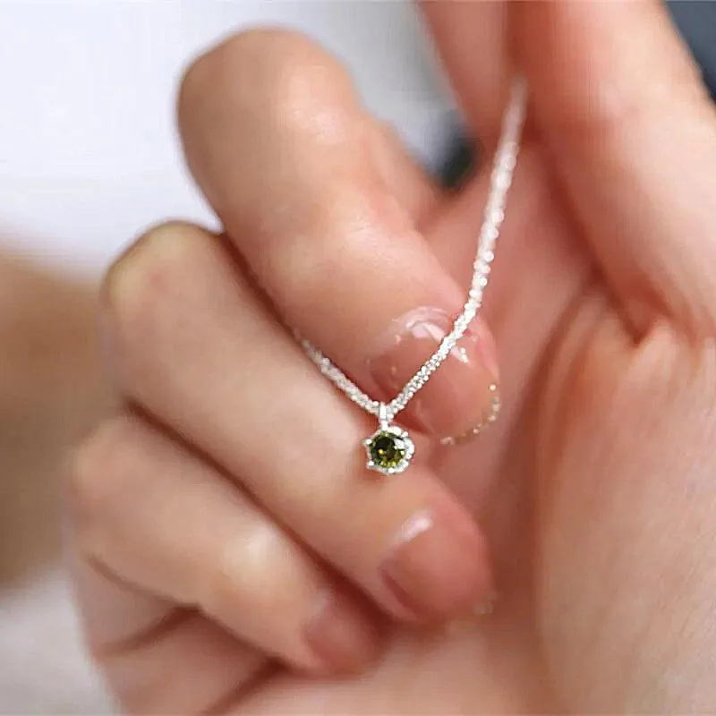 925 Sterling Silver Sparkling Necklace For Women Trendy Clavicle Chain Choker Girl Korean Wedding Party Find Jewelry Accessories