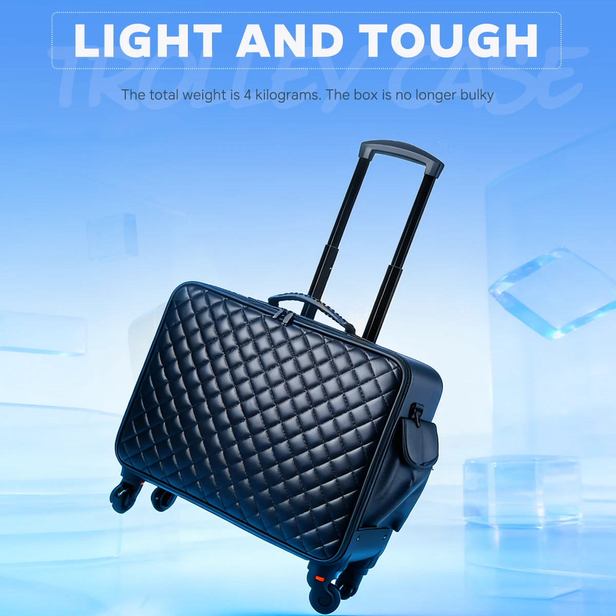 Large Capacity Rolling Makeup Case, Cosmetic Travel Bag with Wheels & Brush Holder, Isolation Trolley for Beauty Artist/Storage