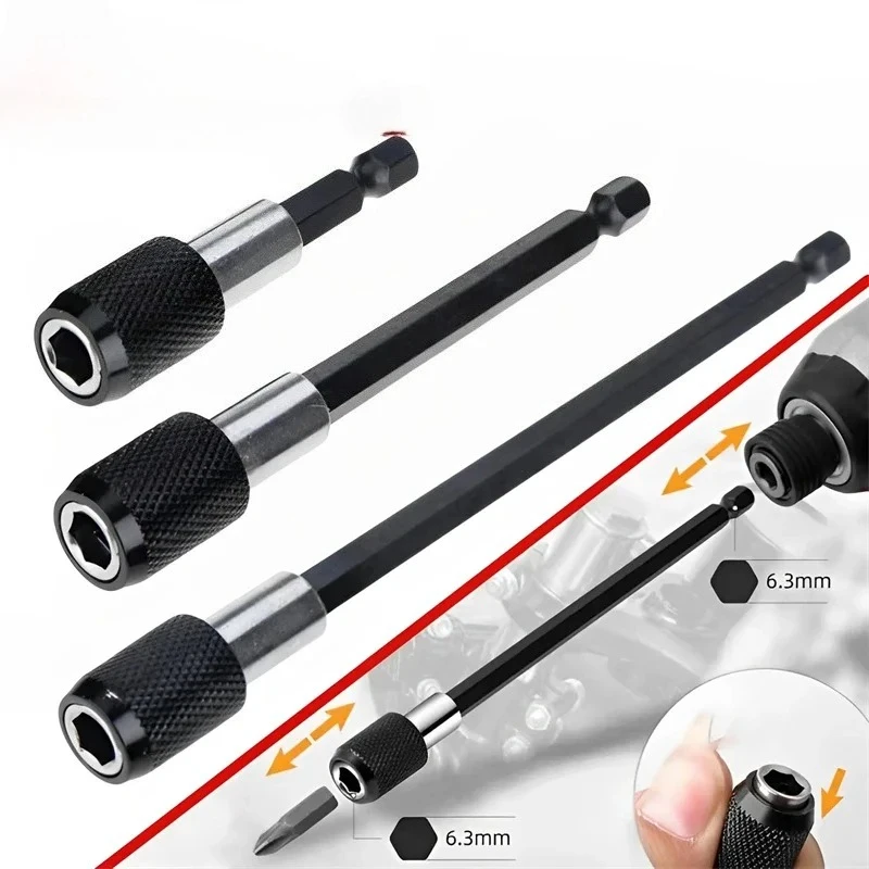 

Hex Shank Quick Release Electric Drill Magnetic Screwdriver Bit Adjustable Extension Holder Bar Shank Power Tool