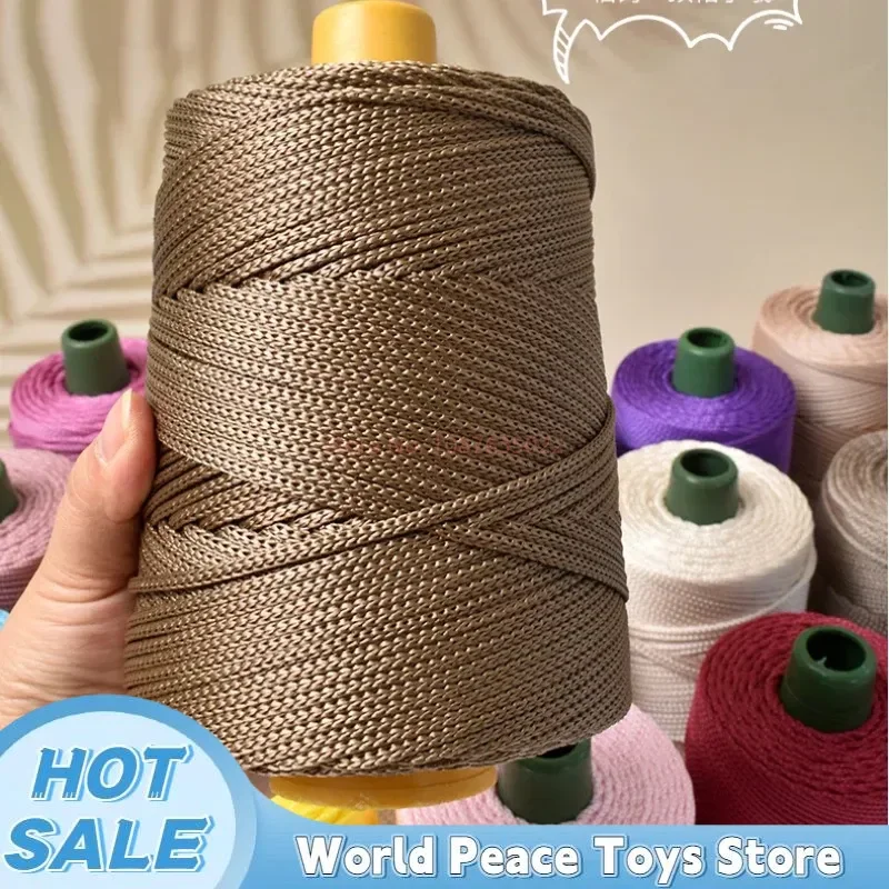 

250g Ice Silk Yarn Light Weight For Summer Diy Hand Woven Sun Hat Bag Shoes Cushion Crocheting Craft Rope Hollow Crochet Tools