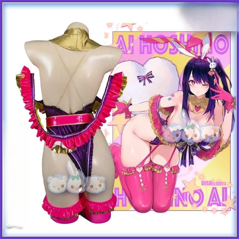 AGCOS Anime OSHI NO KO Hoshino Ai Doujin Bunny Girl Cosplay Costume Woman Lovely Swimsuits Lingeries Sukumizu Sexy Cosplay