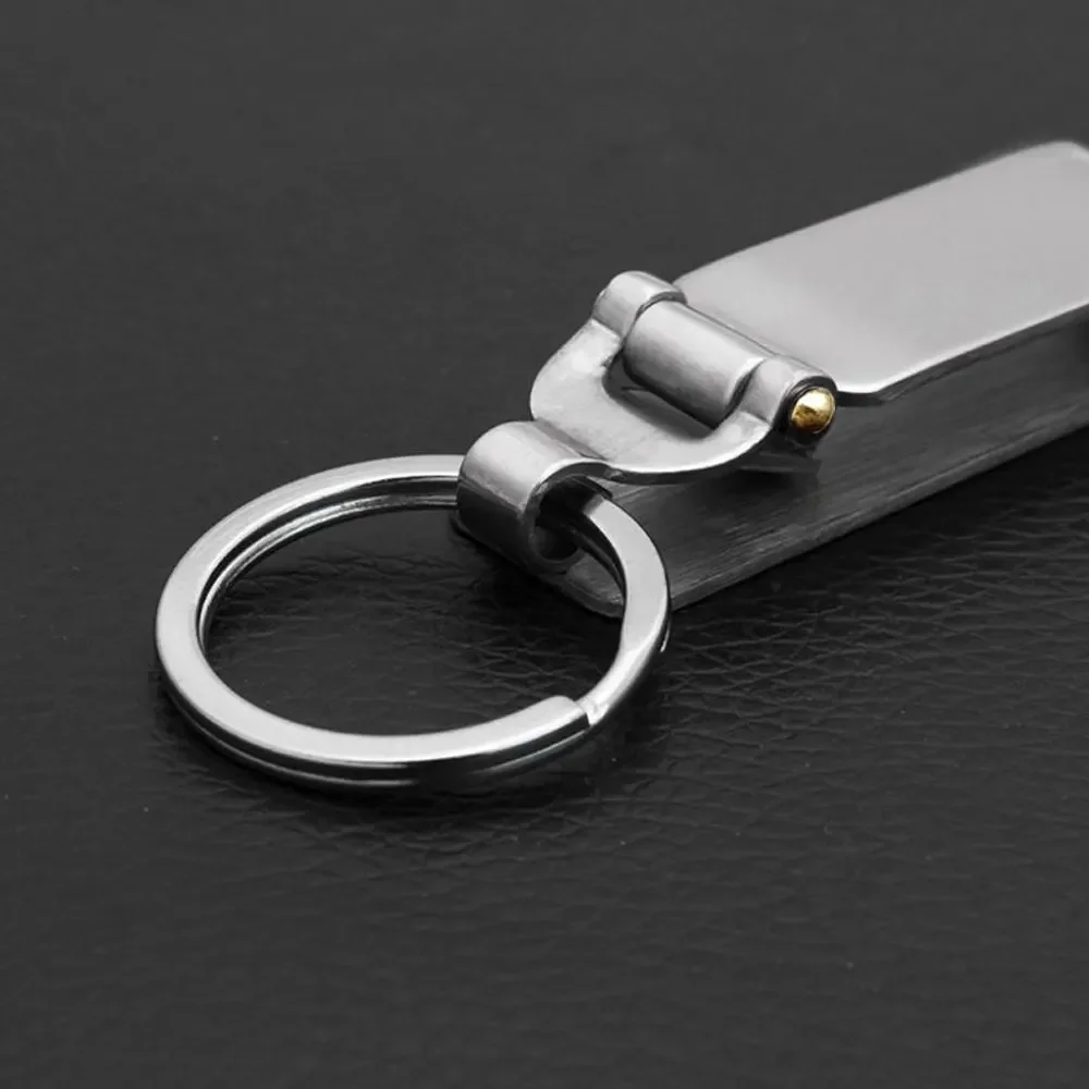 Anti-Lost Heavy Duty Stainless Steel Belt Key Holder Key-Clip Detachable Keyrings for Keys Belt Keychain Men Jewelry